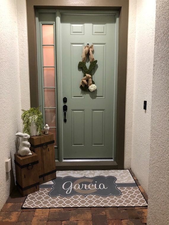 Rug Door Mat Welcome Mat Doormat Custom Welcome Mat Etsy