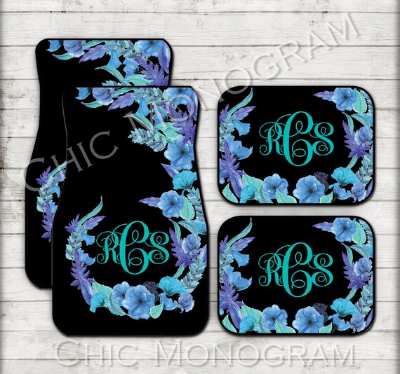 Monogram Car Mats Accessories For Women License Plate Frame Etsy