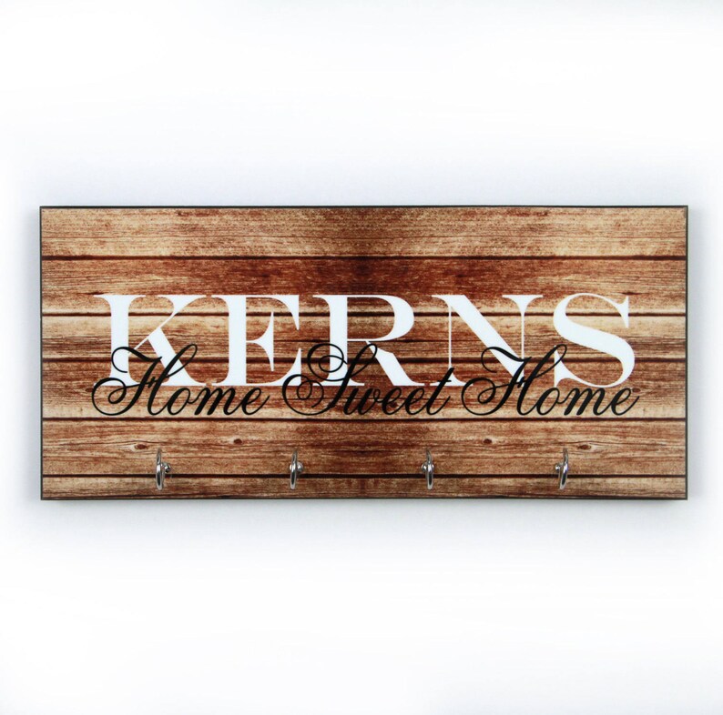 Key Rack Key Holder Key Organizer With Names Personalized Etsy