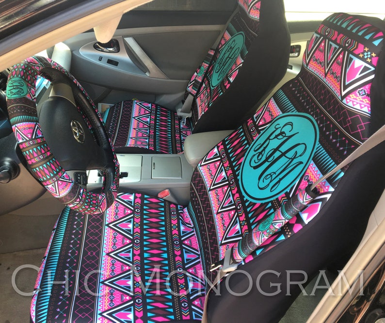 Car Accessories Seat Covers For Aztec Tribal Monogrammed Cute Custom