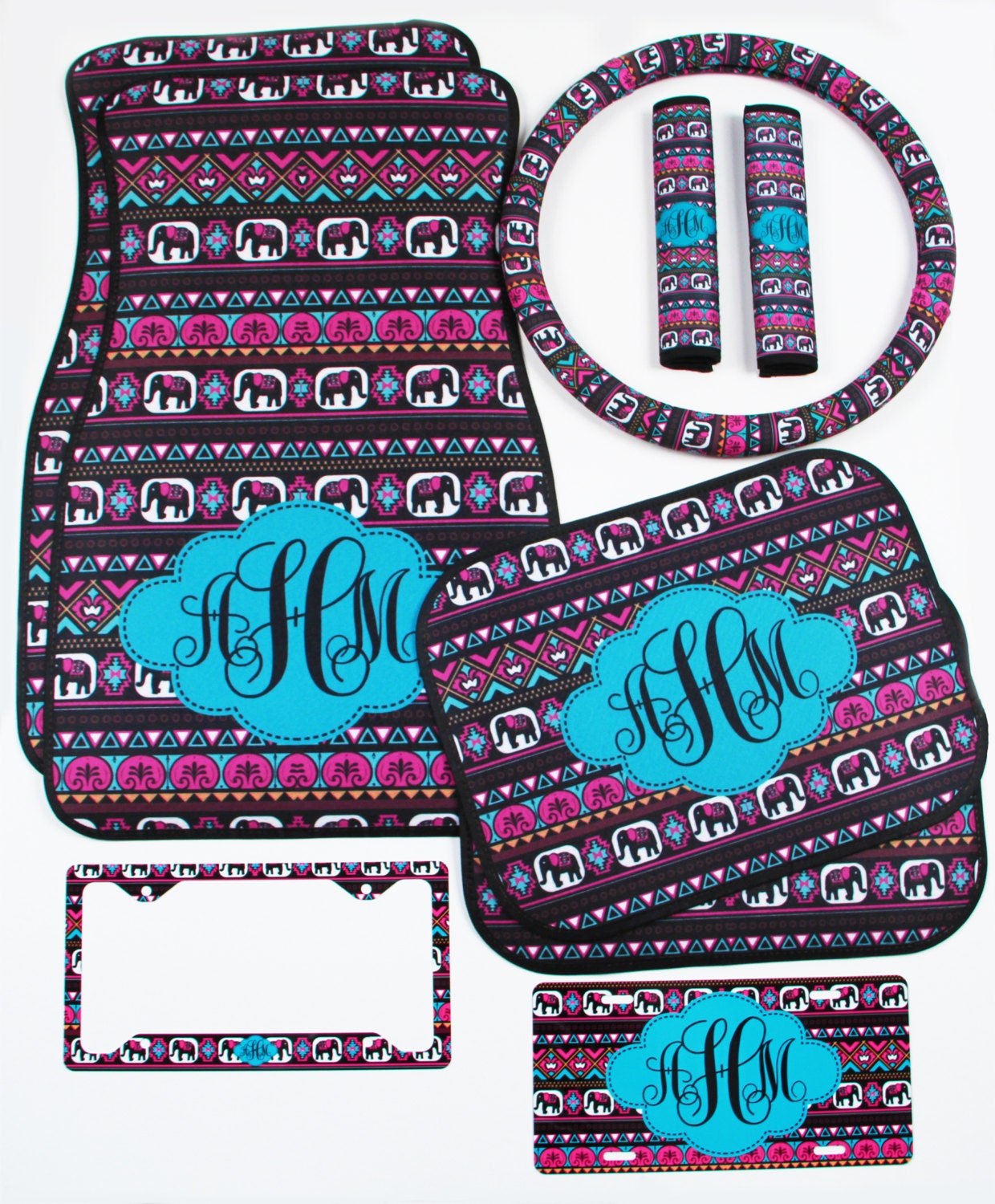 Elephant Aztec Tribal Car Accessories Mix And Match Etsy