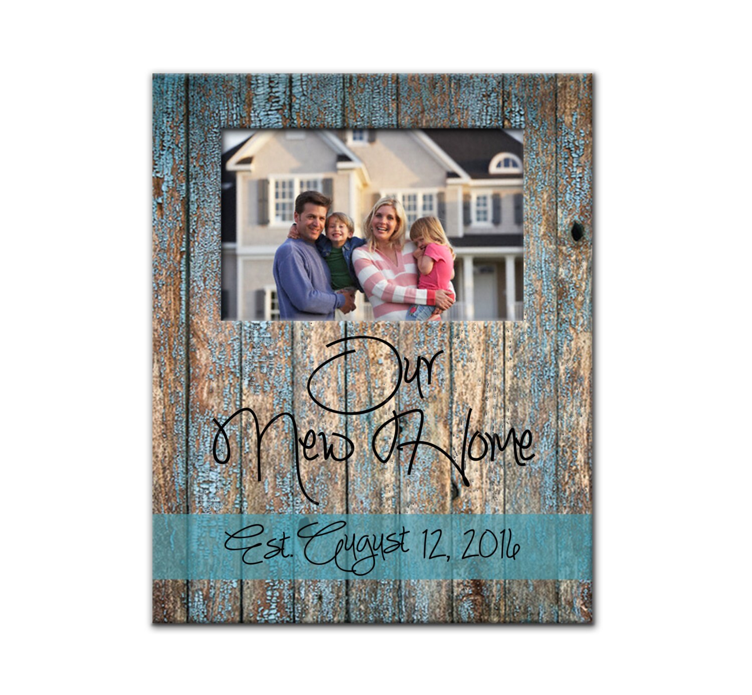 Housewarming Gift New Home Our Photo Frame Housewarming Gift New Home Our Photo Frame Personalized Picture Rustic Wood Look Custom Designed 8 X 10 W 4 6