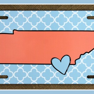 Tennessee State License Plate Car Tag Personalized Monogrammed - Etsy