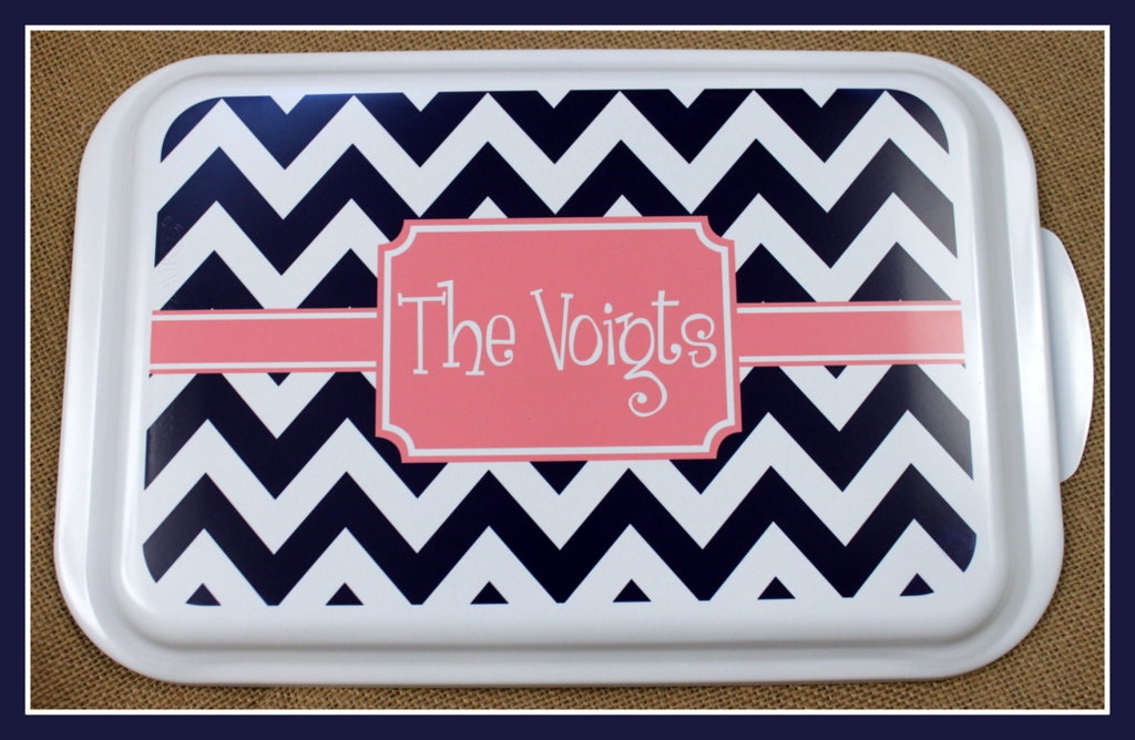 monogrammed gift casserole dish