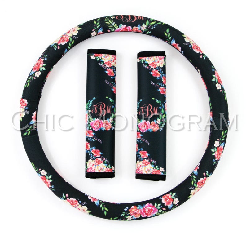 Classy Black Floral Car Accessories MIX & MATCH Car Floor Mats Etsy