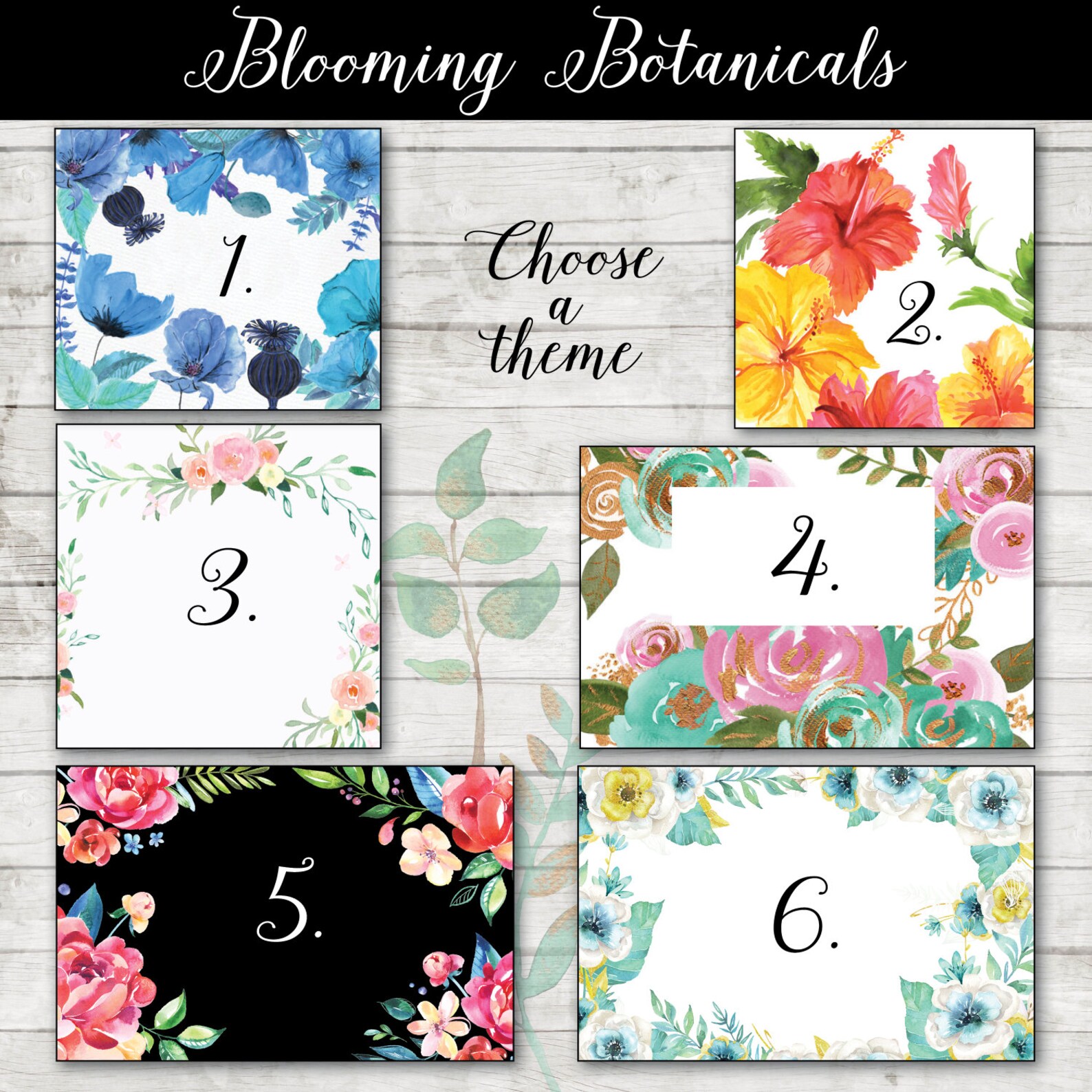 Floral License Plate Beautiful Blooming Blue Flowers Etsy