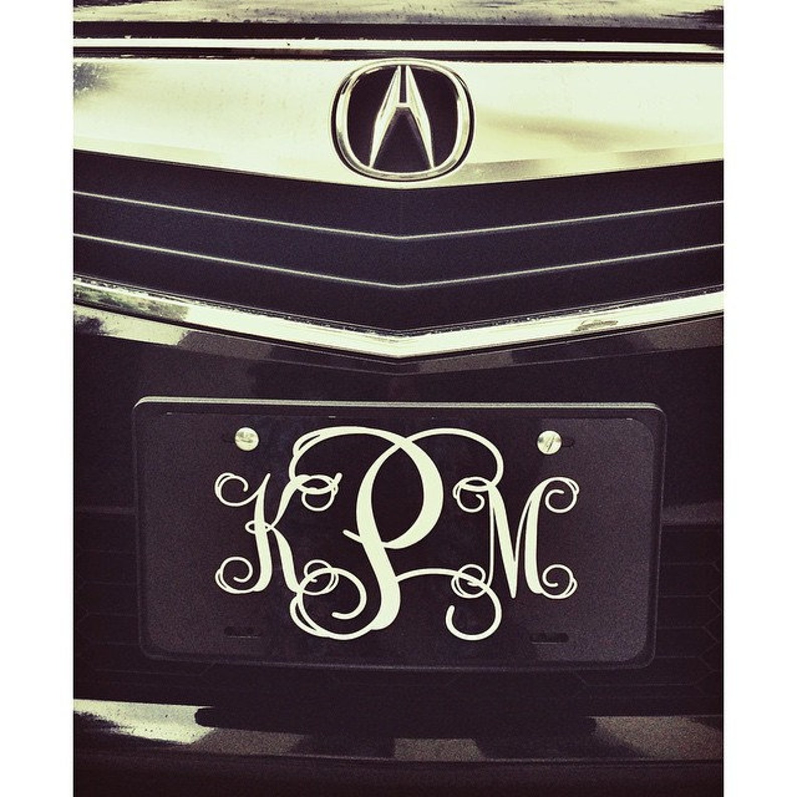 Personalized Monogrammed License Plate Car Tag Monogram Etsy