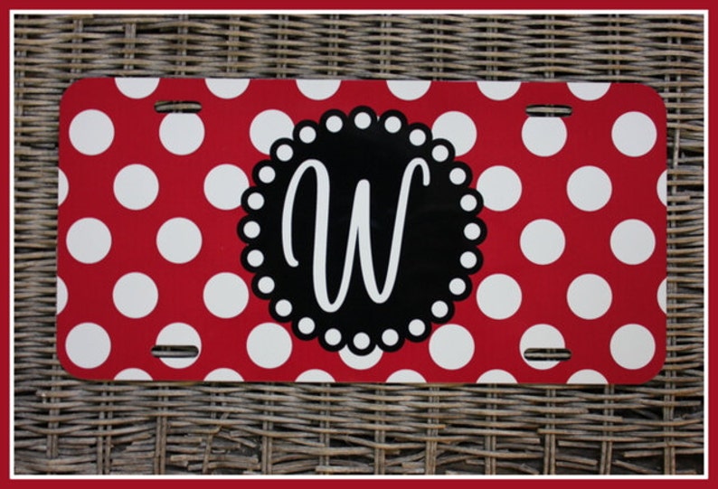 Personalized Monogrammed License Plate Car Tag Monogram Etsy