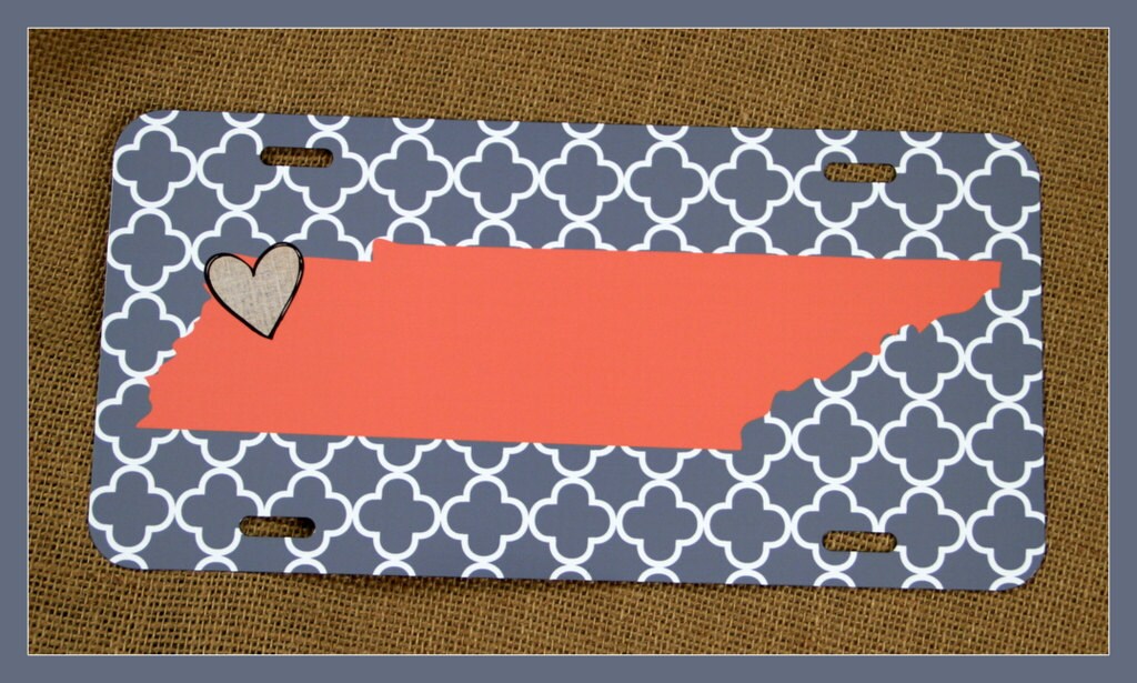 Tennessee Home State License Plate Car Tag Personalized | Etsy