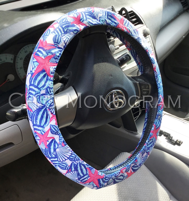 Steering Wheel Cover Padded Insulated Monogrammed Cute Car Etsy