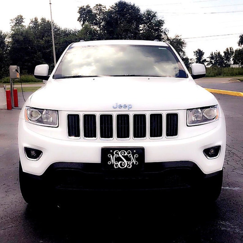 Classy Black and White Front License Plate Personalized Etsy