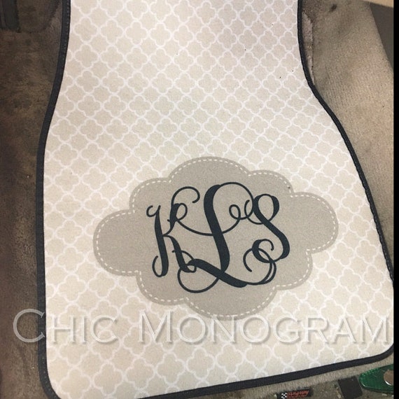 monogram car mats