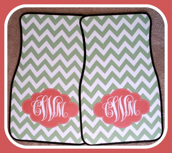 Items similar to Car Mats Monogrammed Gifts Personalized Custom Car