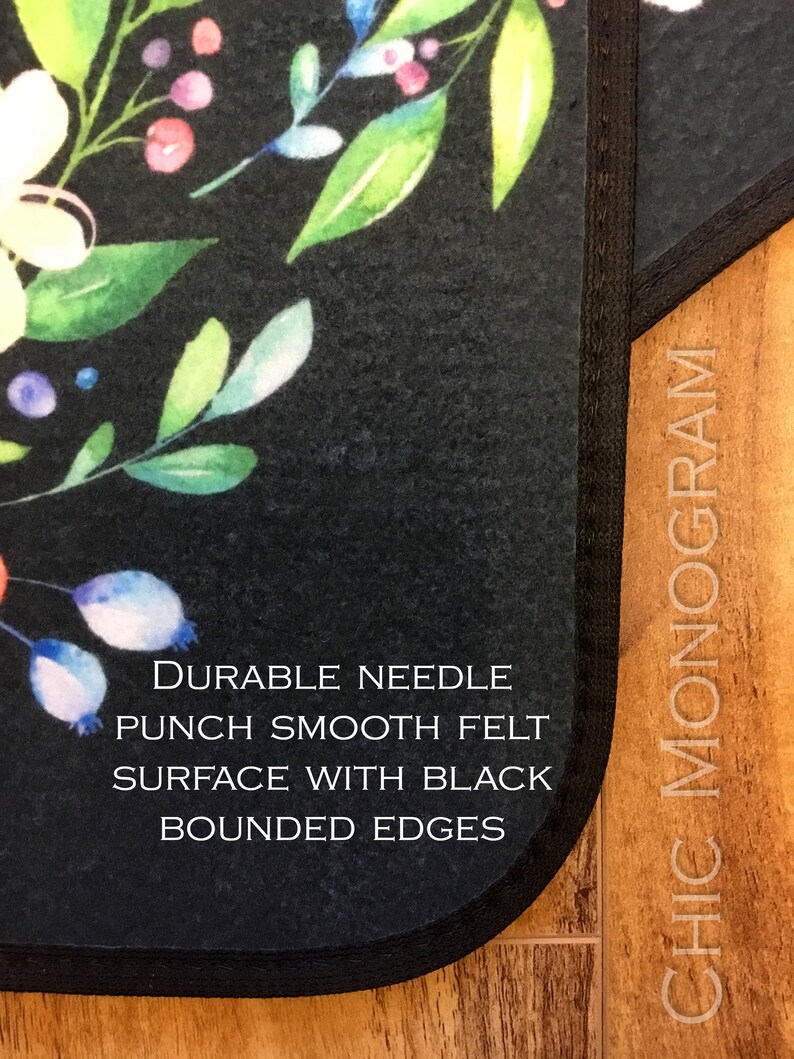 Car accessories Classy Black Floral car accessories for Etsy