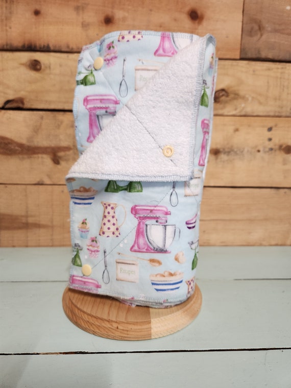 Zero Waste non paper Towels: Kitchen Appliance Print, Reusable Cloth (12-Piece)