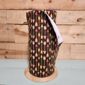 Reusable Unpaper Towels: Arrow Print Terry Cloth, Zero Waste (12 Roll)