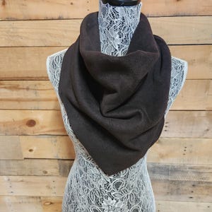 Super Soft Fleece Bandana Scarf - Black Winter Fashion
