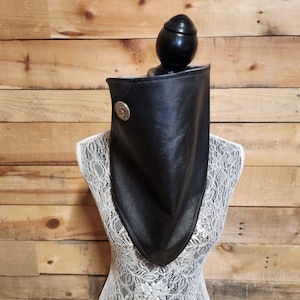 Upcycled Leather Bandana, Air Force