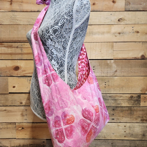 Reversible Hobo bag, Beach bag, Boho bag, Hippie bag