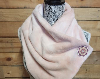 Écharpe d'hiver en laine polaire Luxe, Rose