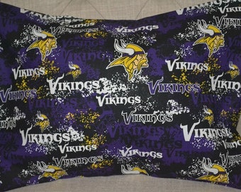 travel gold bedding purple Vikings travel size Minnesota football sports home and living sheets and pillowcases Pillowcase