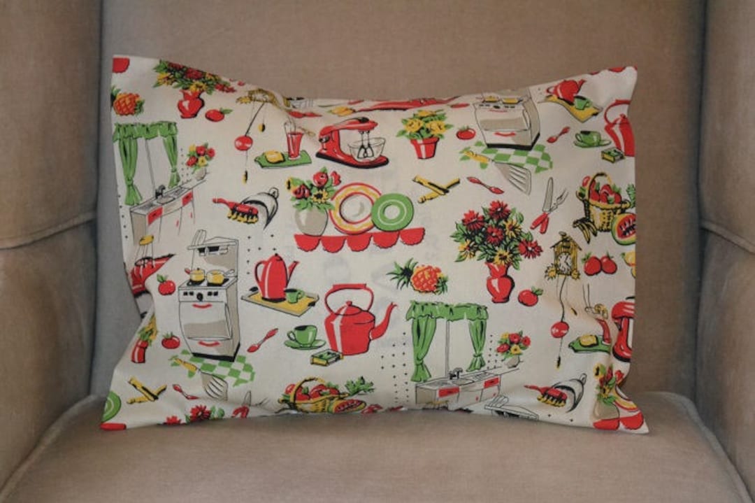 Travel Pillow Case / Child Pillow Case of 50's Retro Etsy