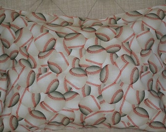Travel Pillow Case / Child Pillow Case MLB / BASEBALL Pillowcase / Little League Baseball / Vintage Baseballs Bedding / 12"x16" Pillowcase