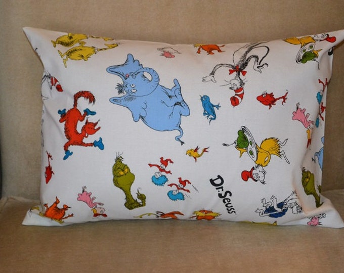 Travel Pillow Case / Child Pillow Case DR SEUSS / Grinch / Sam Etsy