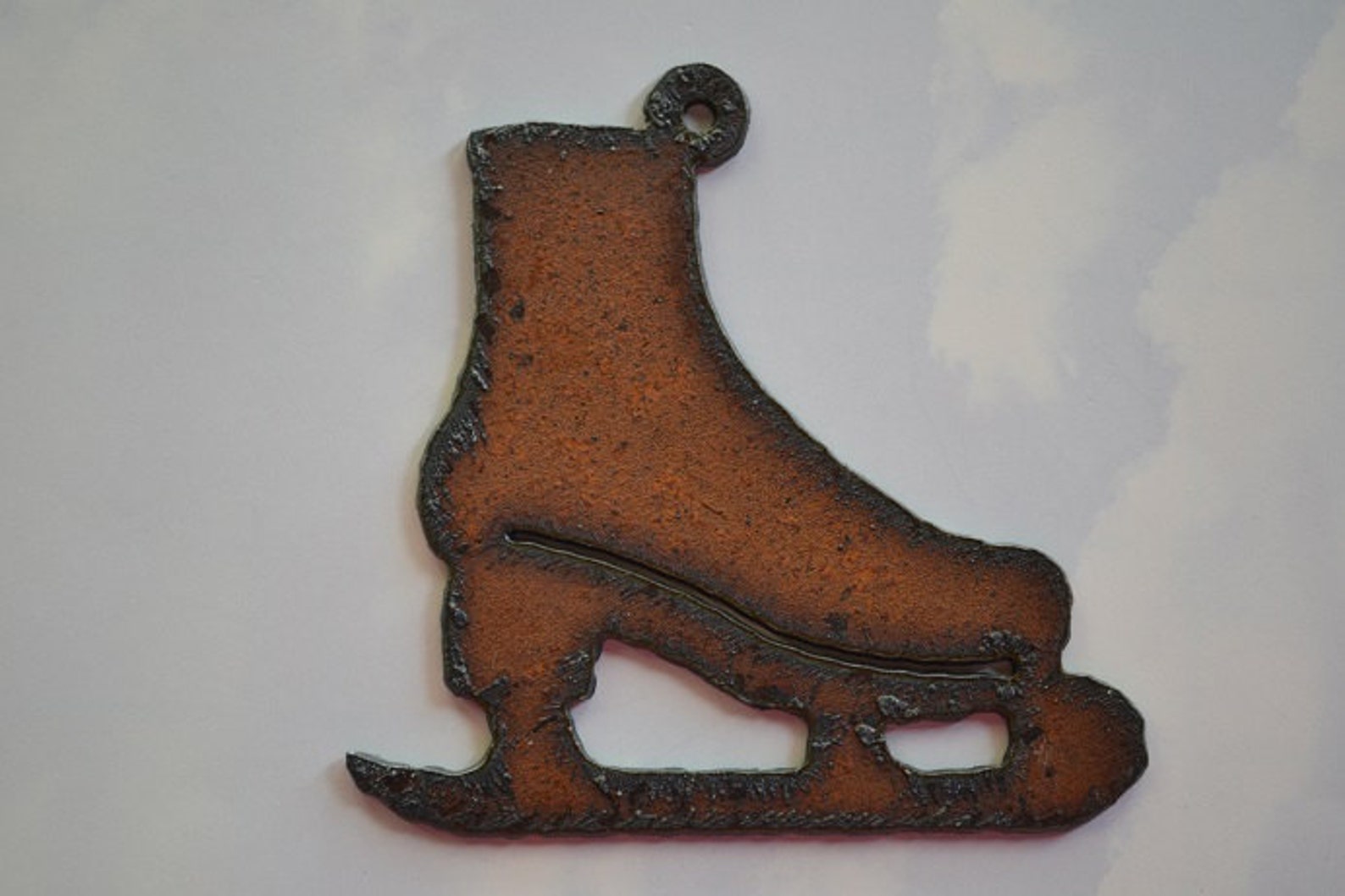ICE SKATE Made of Rustic Rusty Rusted Recycled Metal Custom Etsy