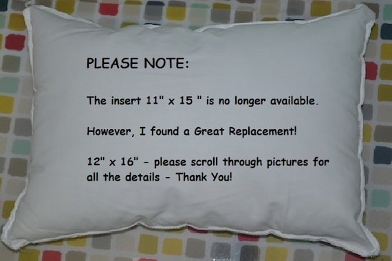 TRAVEL PILLOW / CHILD Pillow / Lumbar Pillow / 12” x 16” 100% Polyester Fiber/Pillow Insert/Pillow Form/Travel Insert/Fits my Pillowcases