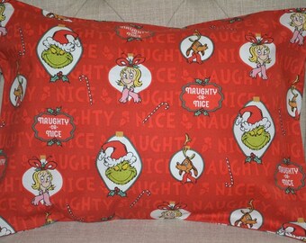 grinch naughty nice pillow cases