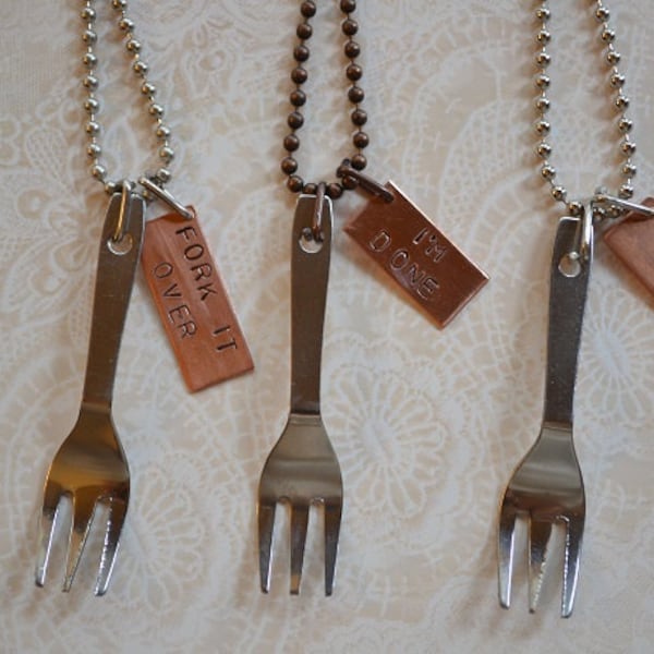 Comical / Attitude / Sassy / FORK NECKLACE / Fork it Over / I'm Done / What the ...