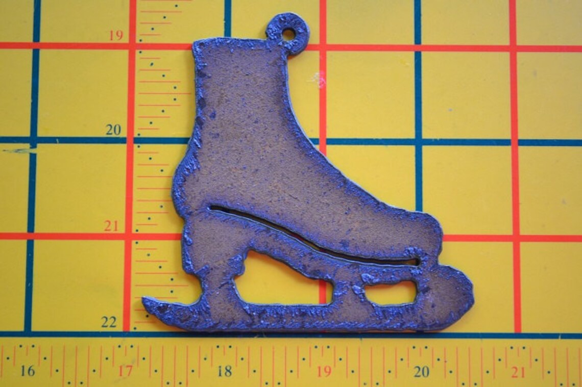 ICE SKATE Made of Rustic Rusty Rusted Recycled Metal Custom Etsy