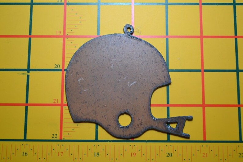 FOOTBALL HELMET Made of Rustic Rusty Rusted Recycled Metal Etsy