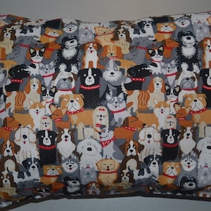 Travel Pillow Case / Child Pillow Case VARIOUS Multi DOGS/ Whimsical Dogs / Colorful Cartoon Dog Pillow /Dog Pillowcase/12"x16" Pillowcase