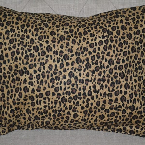 Travel Pillow Case / Accent Pillow Case Animal Print Leopard / Leopard Pillowcase / Cheetah Pillowcase / Animal Print / 12"x16" Pillowcase