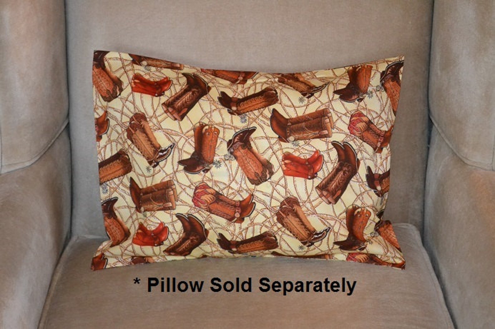 Travel Pillow Case / Accent Pillow Case COWBOY BOOTS / Western Etsy