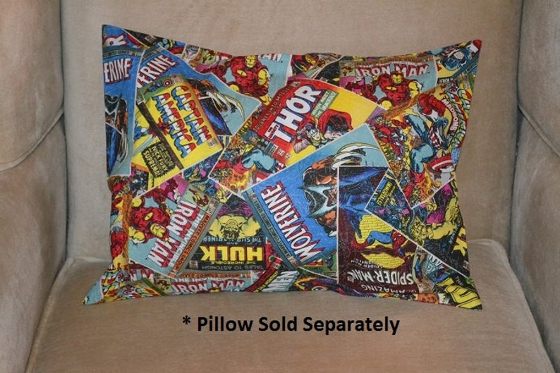 Travel Pillow Case Child Pillow Case Marvel SUPER HEROES Comic Book AVENGERS Captain America Hulk Thor Ironman