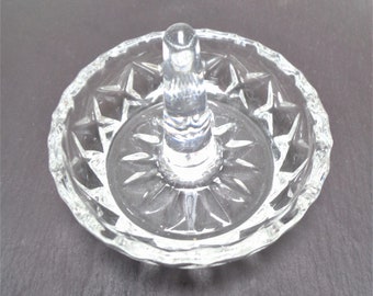 vintage ring dish proposal gift crystal ring dish engagement gift anniversary gift Elegant cut glass ring holder