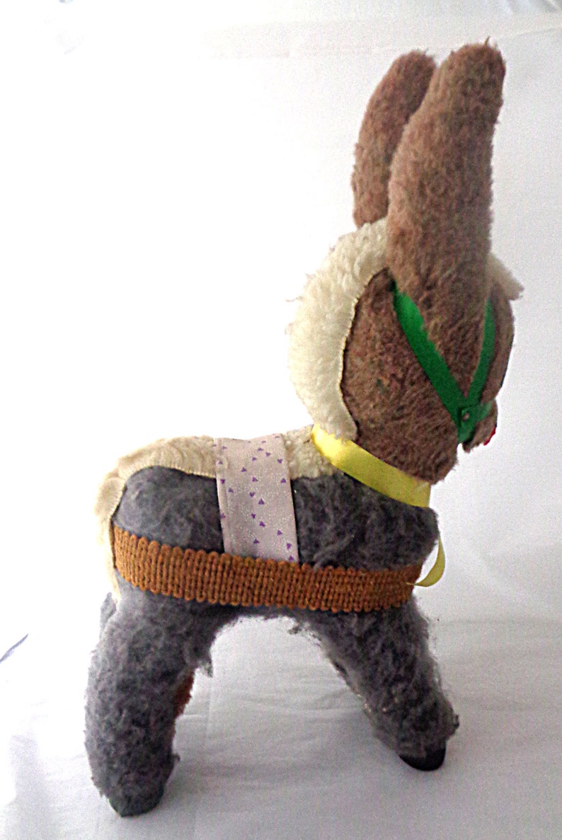 gift from Ireland vintage cuddly toy Toy Donkey from 1950s