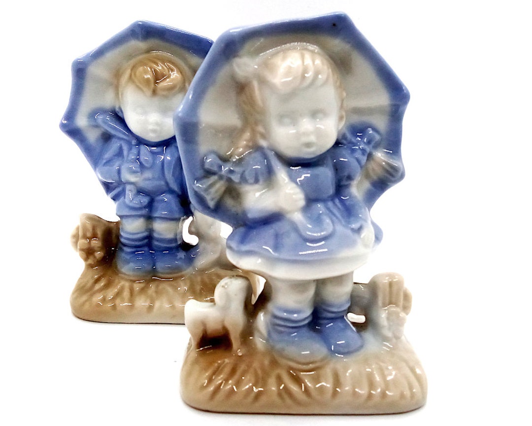 Porcelain Figurines Boy and Girl Figures Made in Japan by Lego Etsy