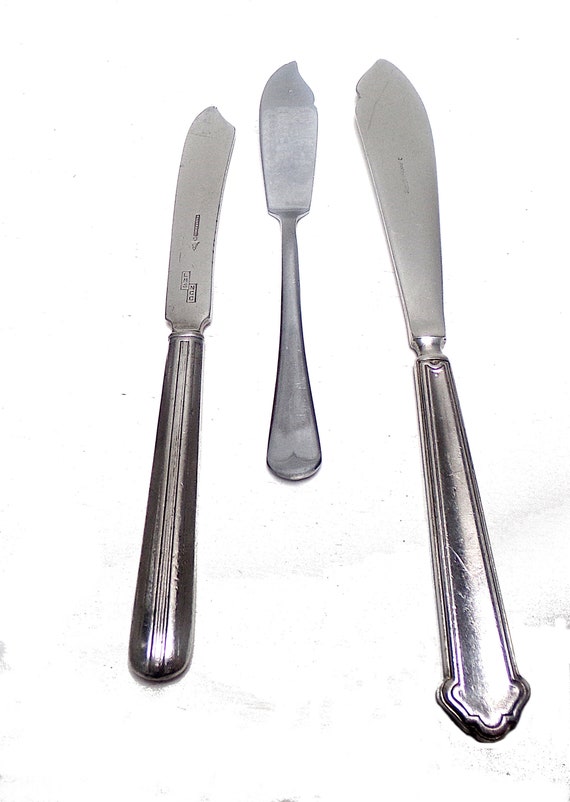 Antique Butter knives set of 3 silver plate pieces of Etsy