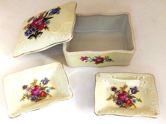 China Trinket box set of three vintage made in Ja… - image 5