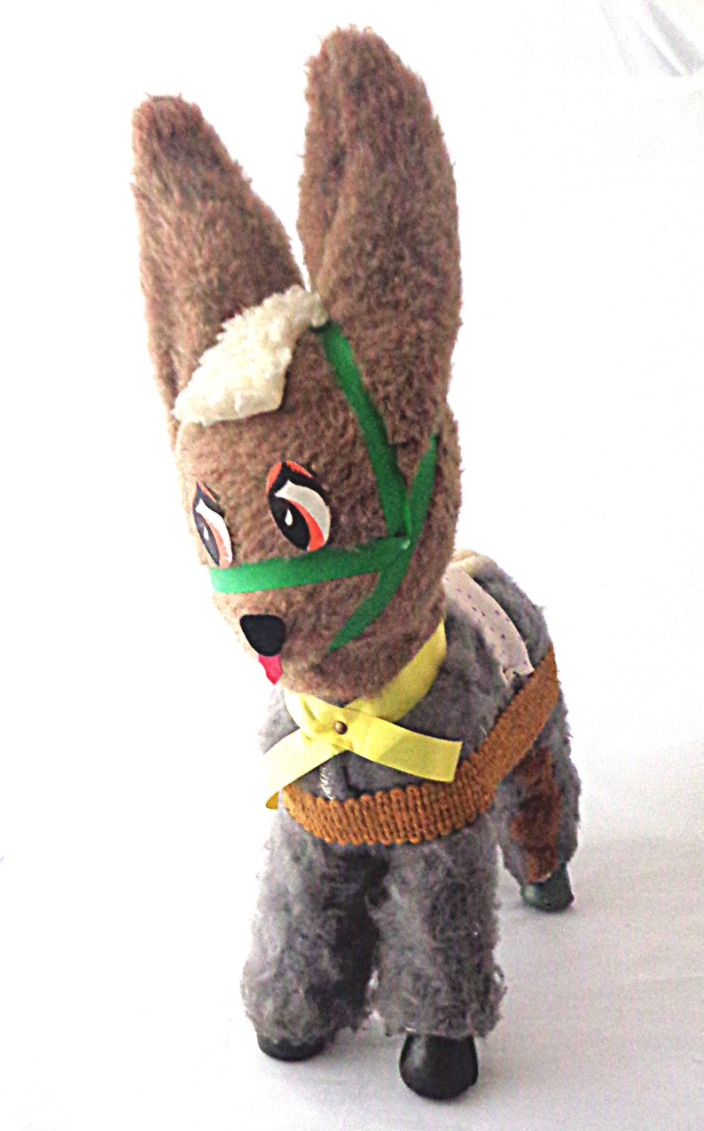 gift from Ireland vintage cuddly toy Toy Donkey from 1950s