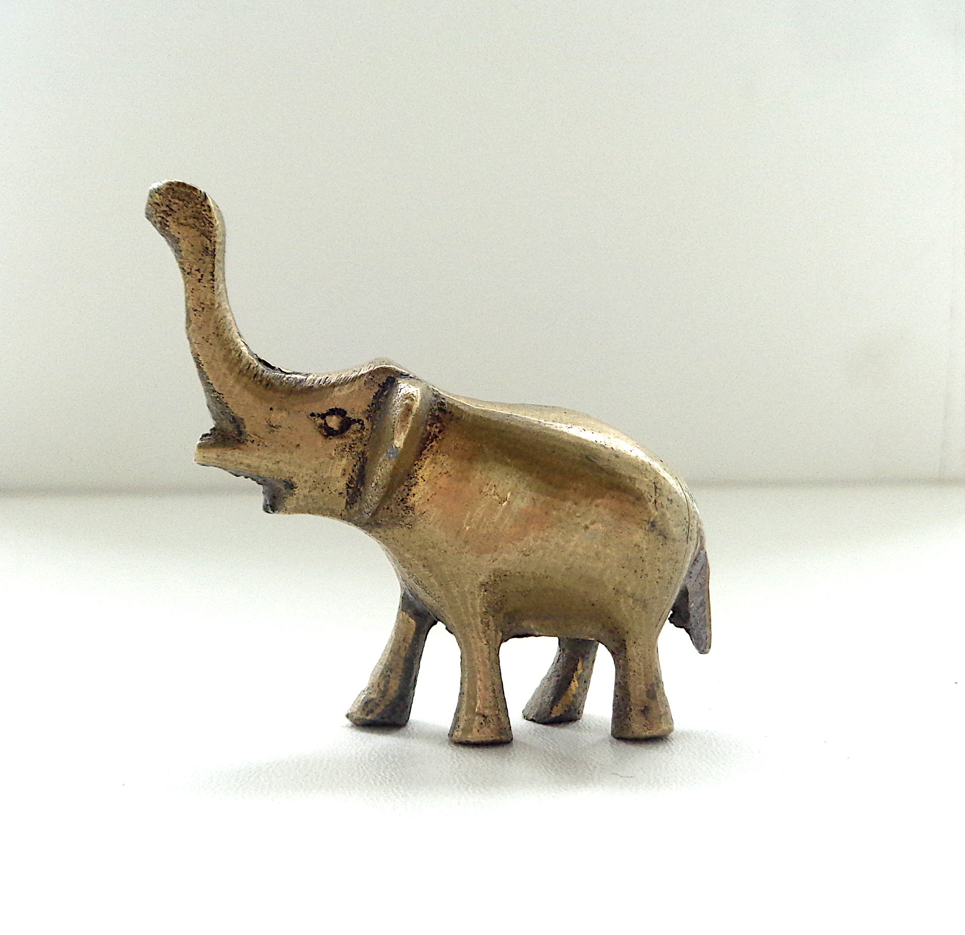 Elephant ornament made from brass vintage brass figurine or Etsy