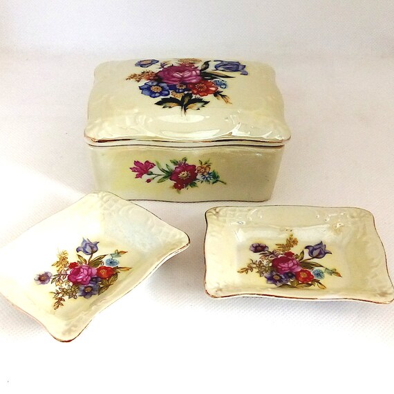 China Trinket box set of three vintage made in Ja… - image 6