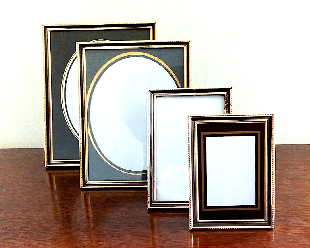 Gold Picture Frame Set Gold Metal Photo Frames 4 Different Etsy