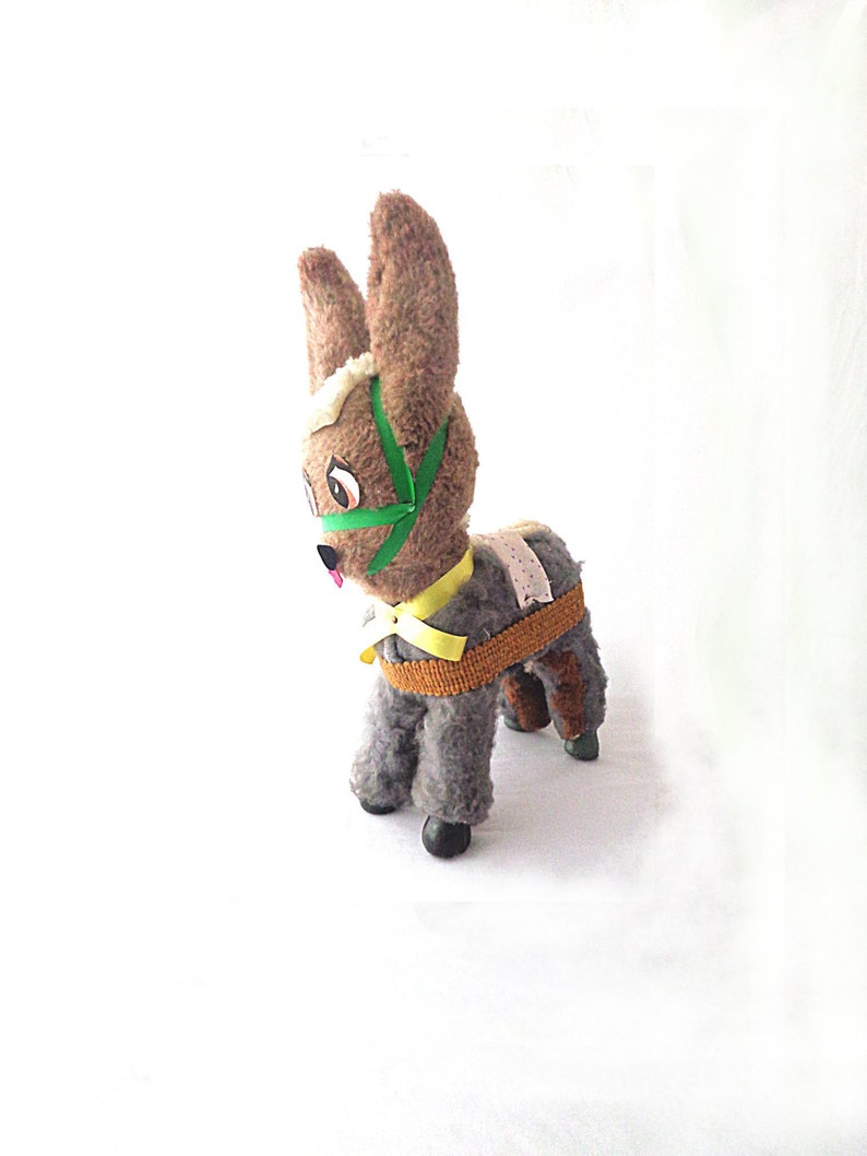 gift from Ireland vintage cuddly toy Toy Donkey from 1950s