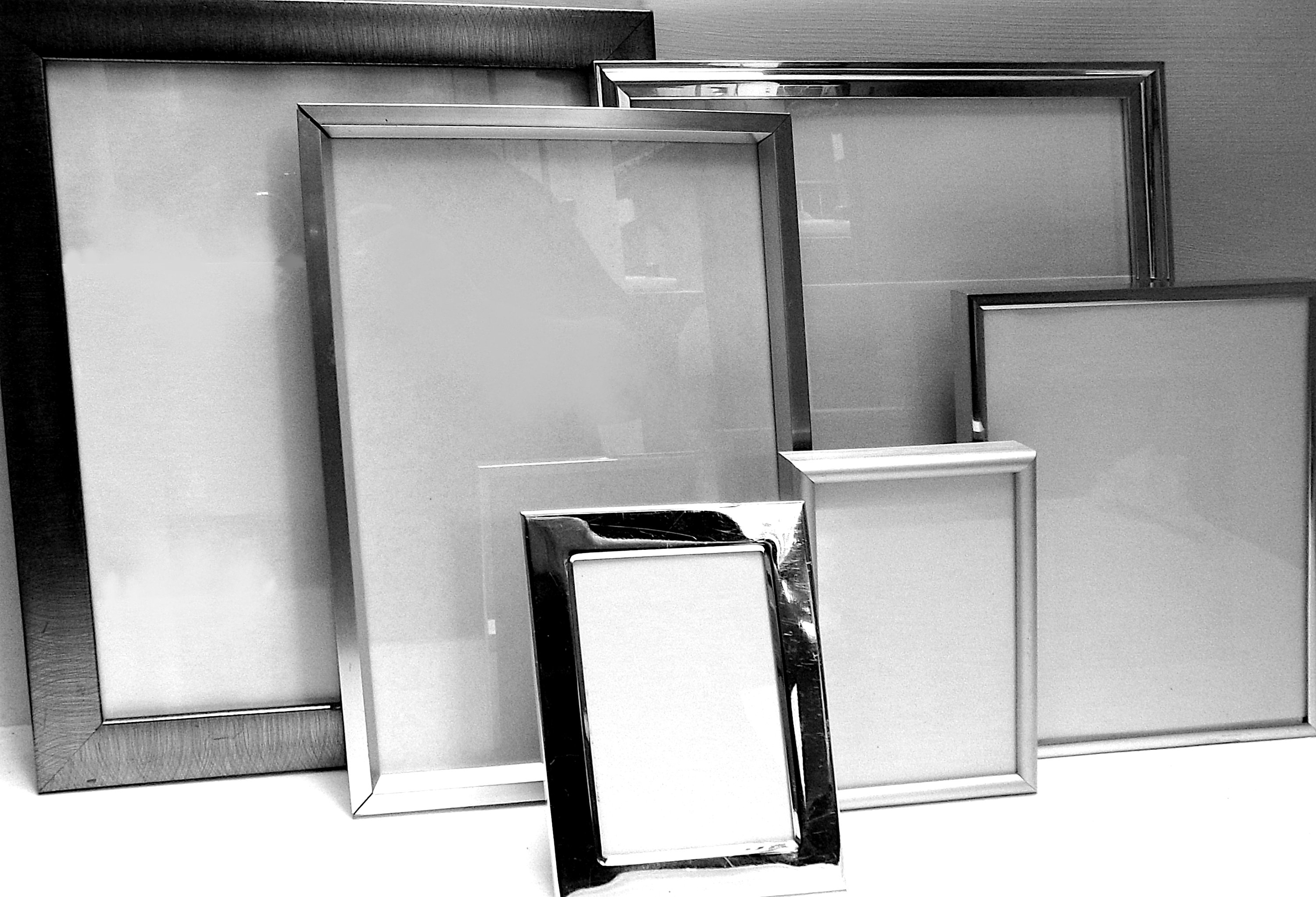 Set of 6 vintage silver picture frames with glass fronts Etsy