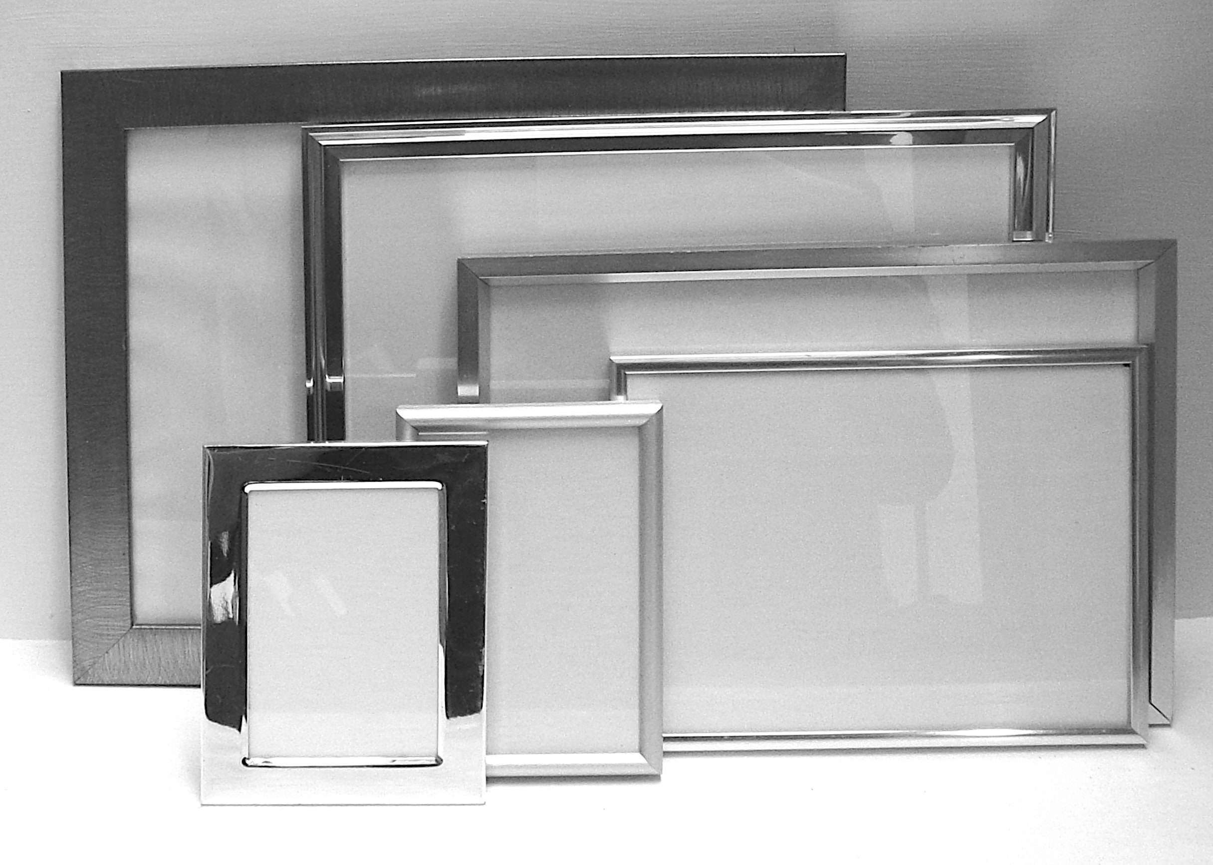 Set of 6 vintage silver picture frames with glass fronts Etsy